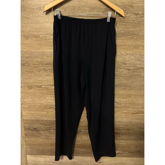 PLANET by Lauren G Navy Blue Stretch Comforter Relaxed Pants Size 2 M 10-12 - Picture 7 of 8